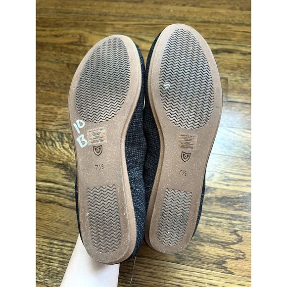 Rothy's The Flat Women's Lattice Stitch Ballet Flats Grey Black Size 7.5 - Picture 6 of 9